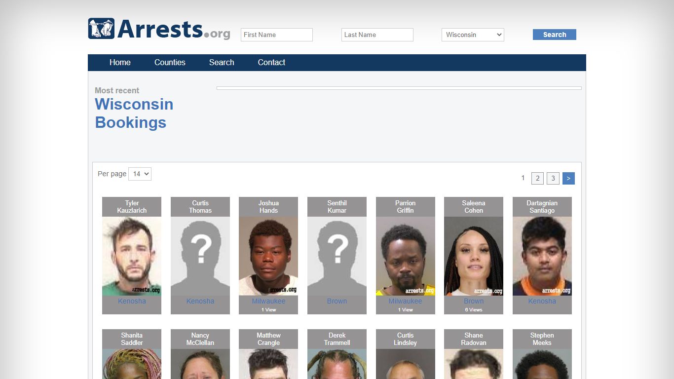 Wisconsin Arrests and Inmate Search